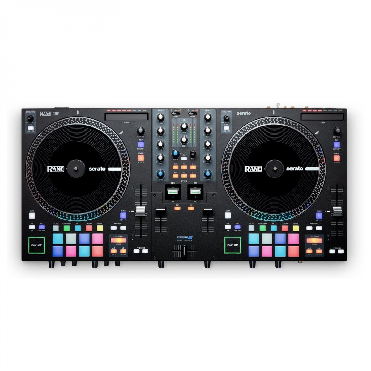 RANE-ONE-top RANE ONE motorized DJ controller top view