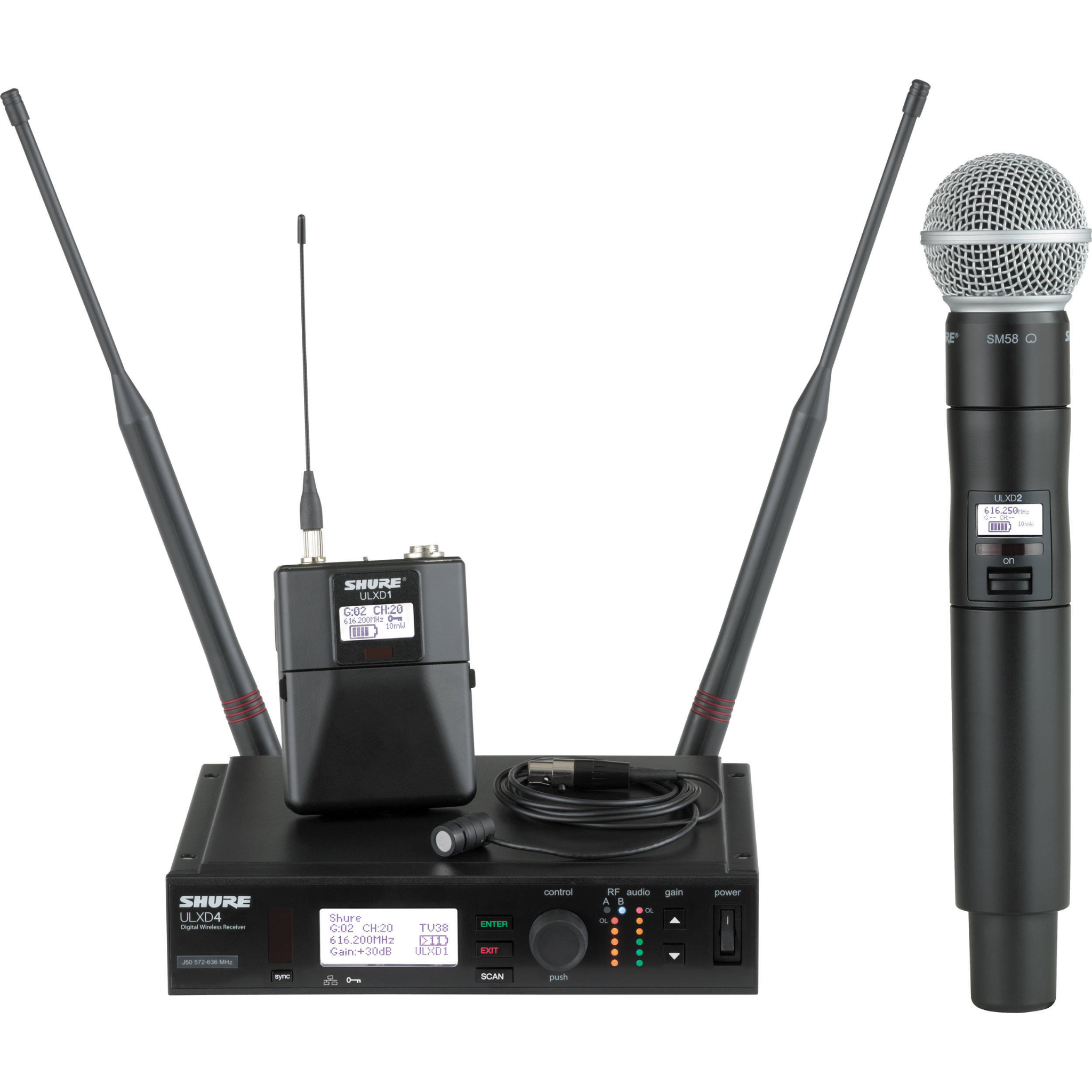 Shure-ULXD4-Single-Channel-Combo-System